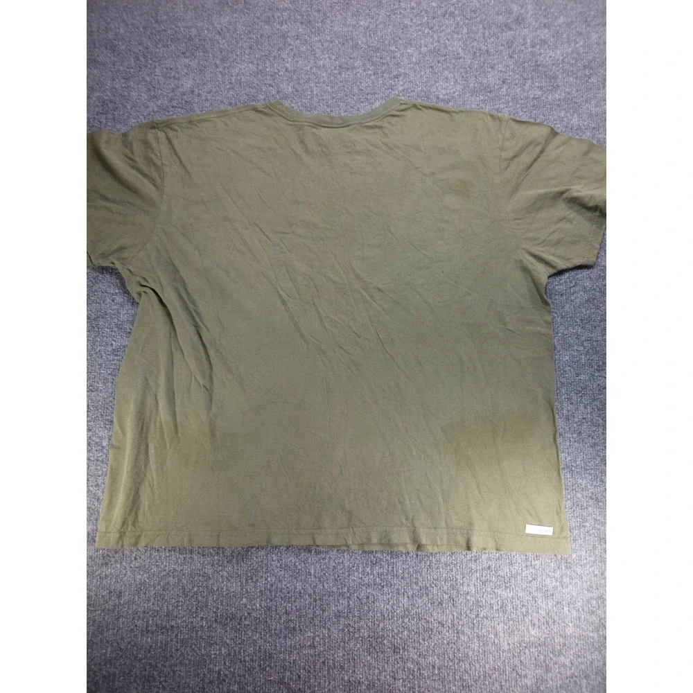 Polo Ralph Lauren Men's XXL T Shirt Olive Green Red Pony Logo (Stain / Hole)